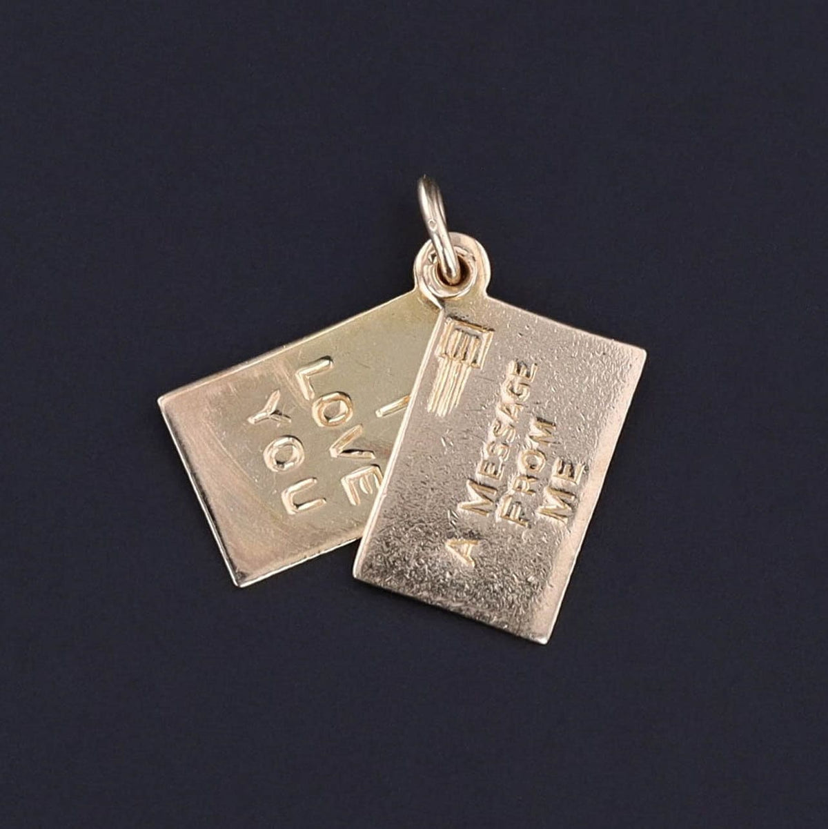 Vintage Moveable Love Letter Charm of 14k Gold - Trademark Antiques
