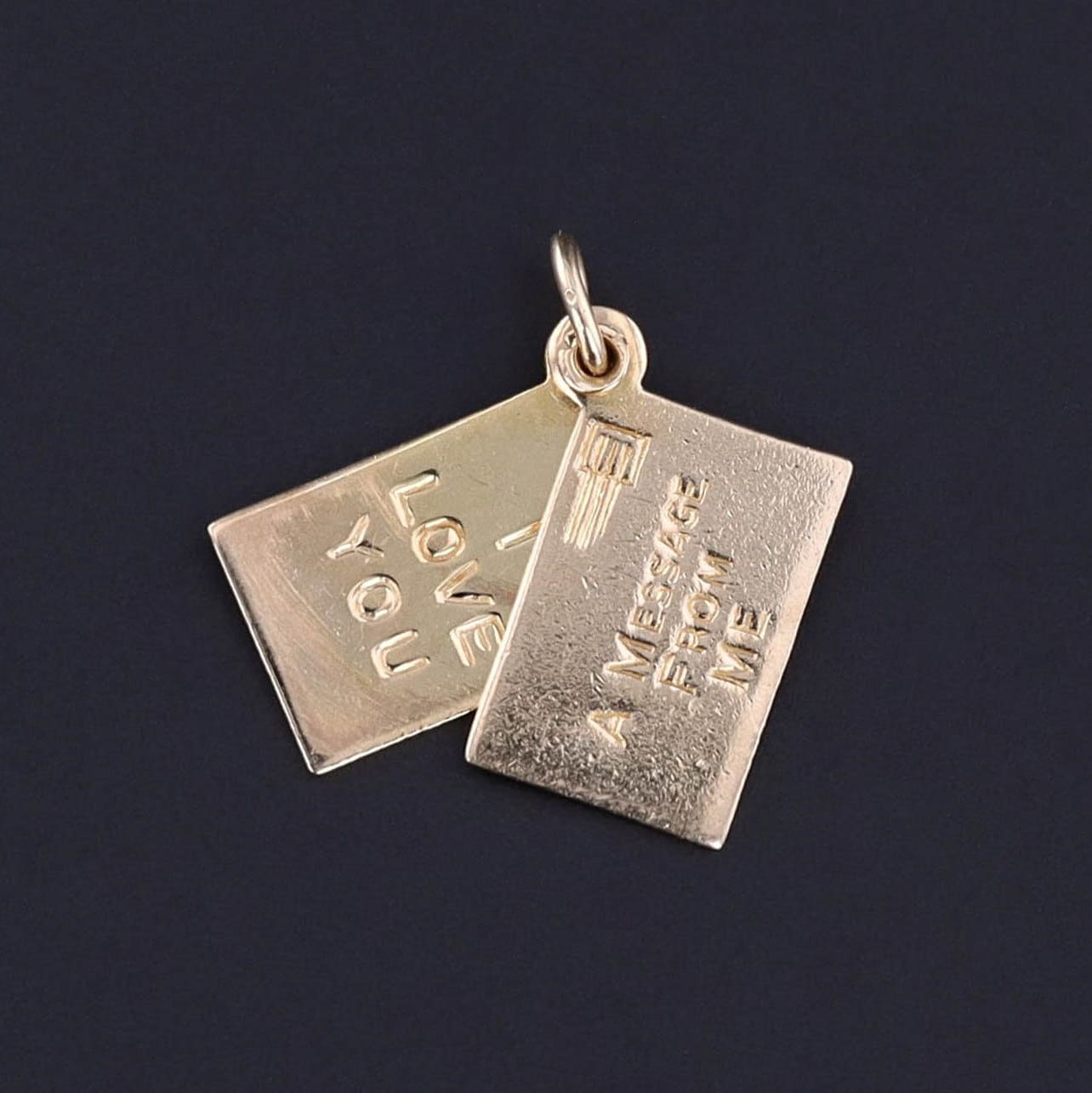 Vintage Moveable Love Letter Charm of 14k Gold - Trademark Antiques