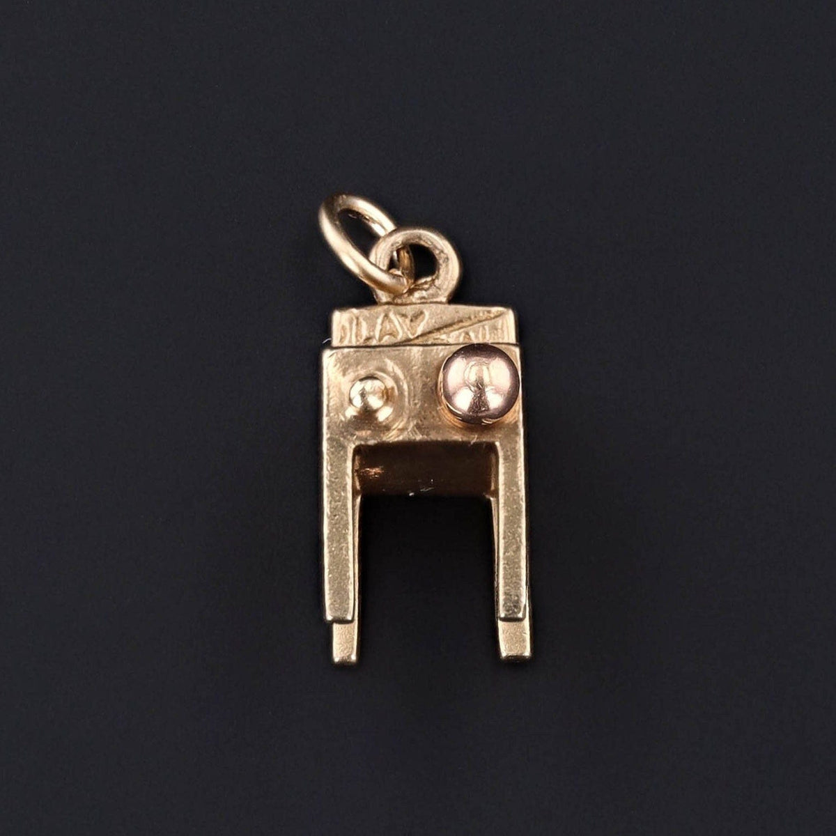 Vintage Moveable Pinball Charm of 14k Gold - Trademark Antiques