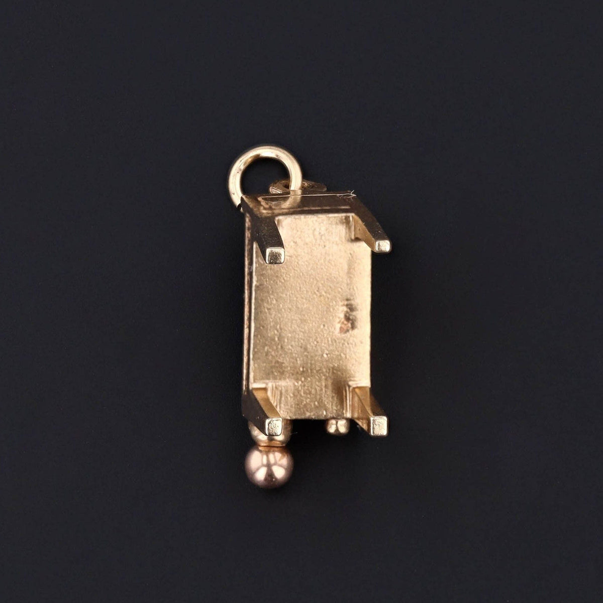 Vintage Moveable Pinball Charm of 14k Gold - Trademark Antiques