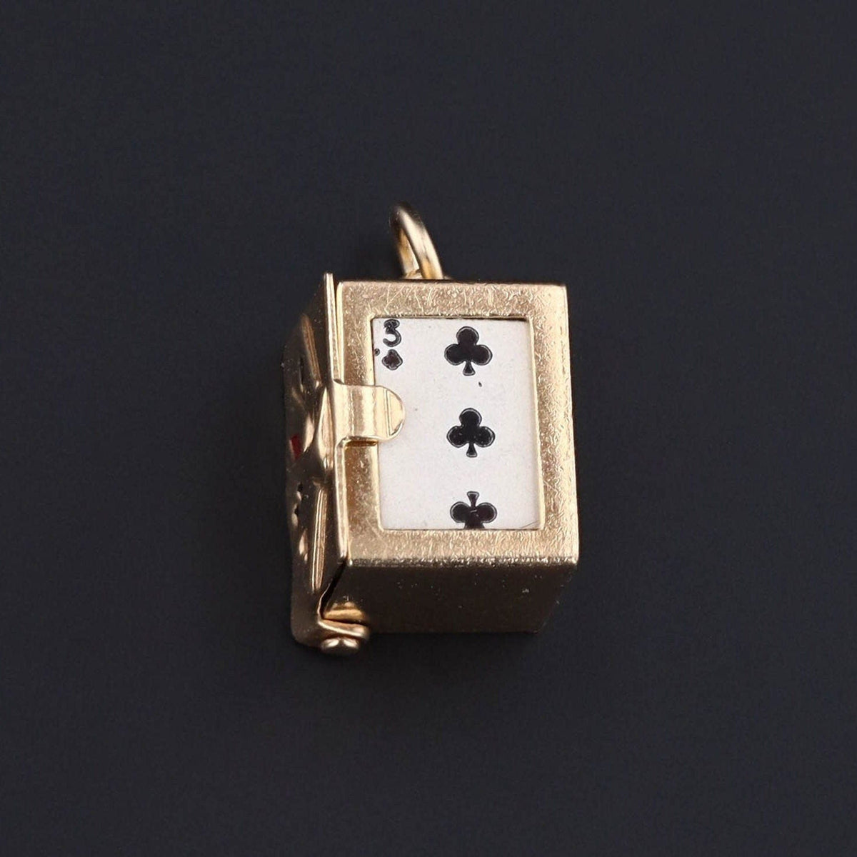 Vintage Moveable Playing Cards Charm of 14k Gold - Trademark Antiques