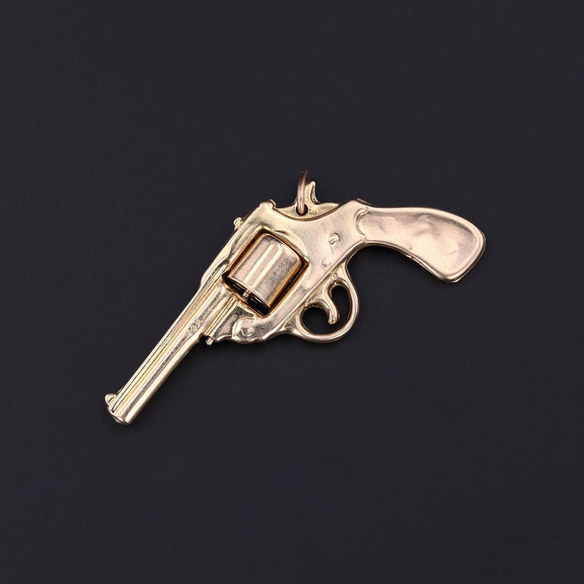 Vintage Moveable Revolver Charm of 14k Gold - Trademark Antiques