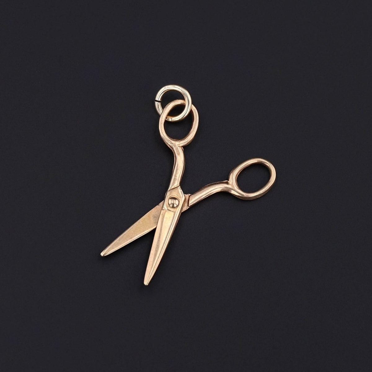 Vintage Moveable Scissors Charm of 10k Gold - Trademark Antiques