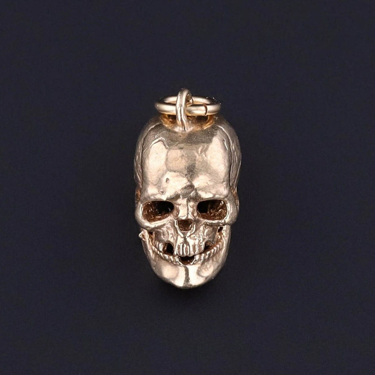 Vintage Moveable Skull Charm of 14k Gold - Trademark Antiques