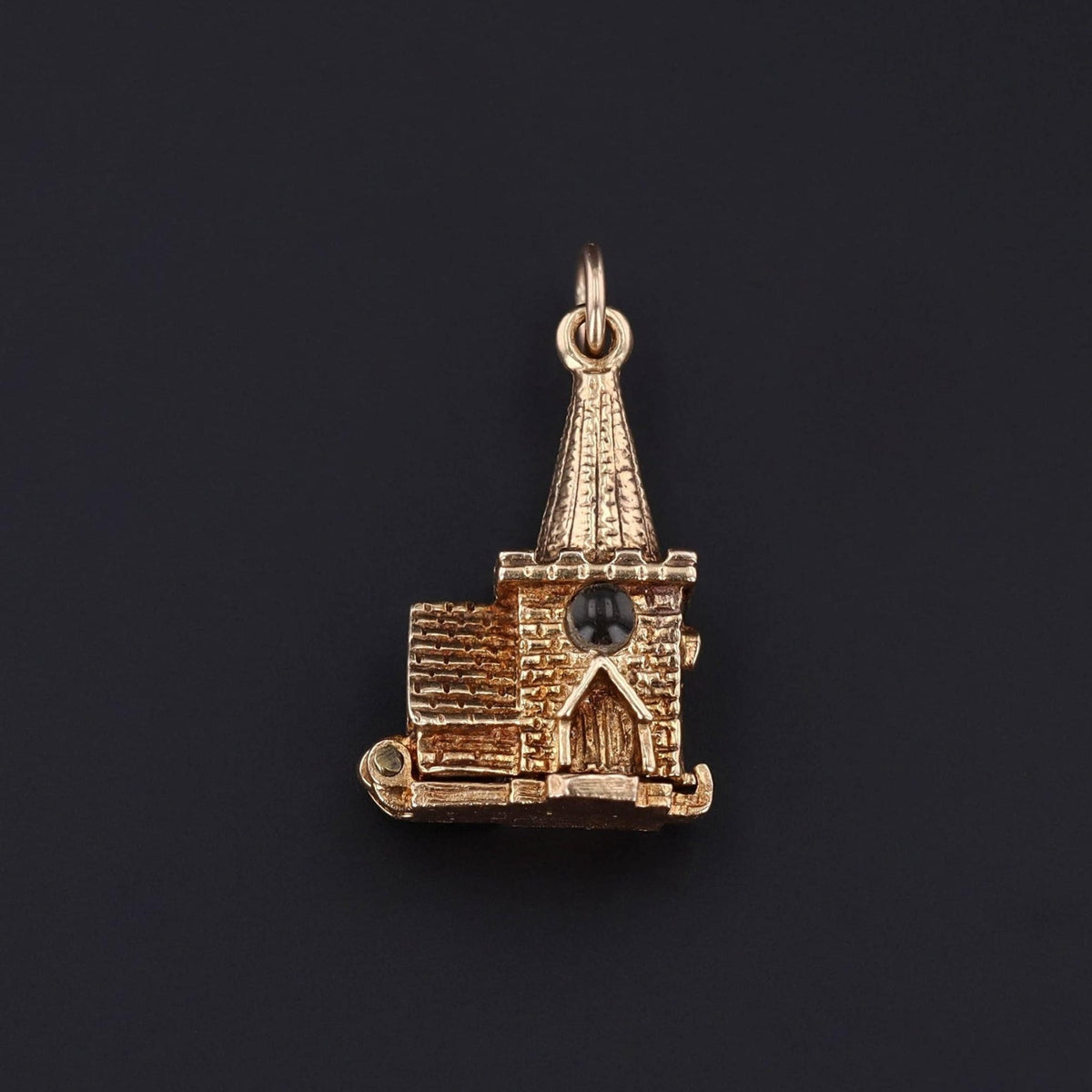Vintage Moveable Stanhope Wedding Chapel Charm of 14k Gold - Trademark Antiques