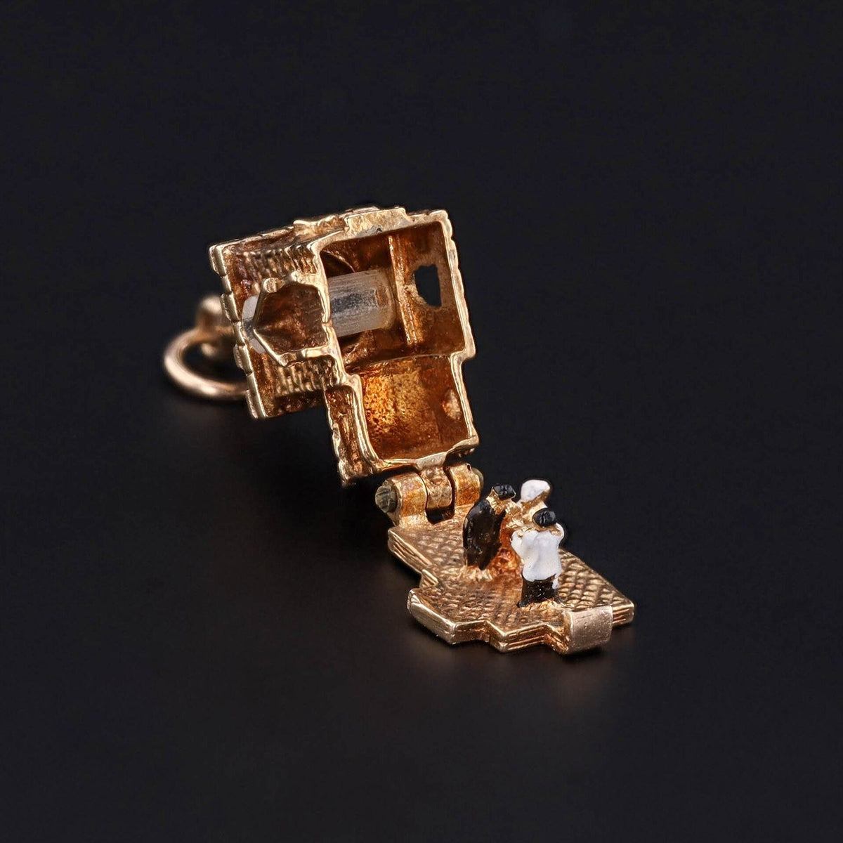 Vintage Moveable Stanhope Wedding Chapel Charm of 14k Gold - Trademark Antiques