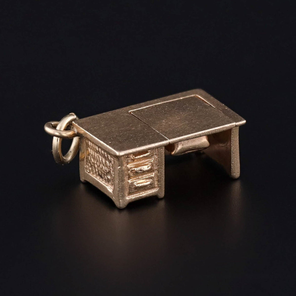 Vintage Moveable Typewriter Charm of 14k Gold - Trademark Antiques