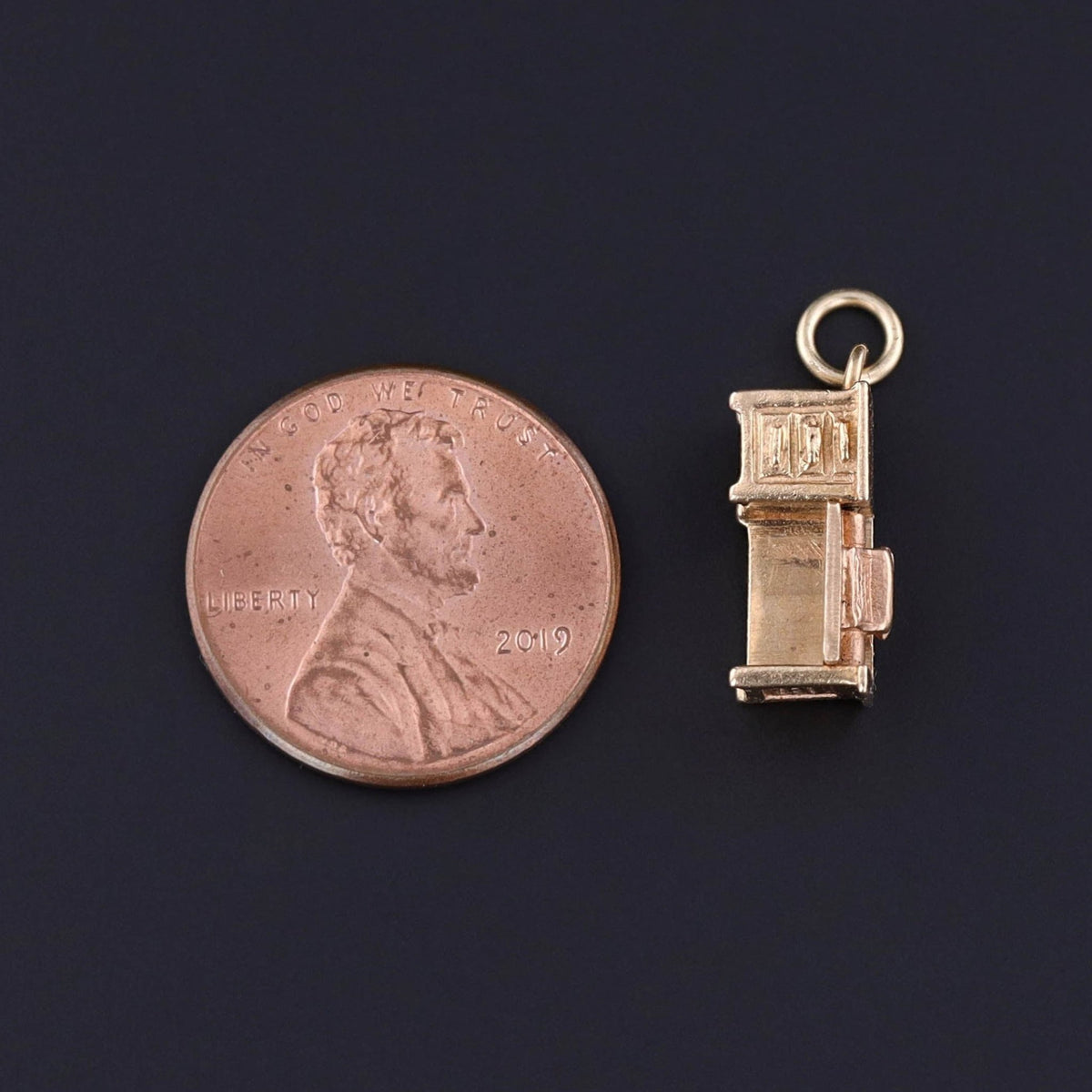 Vintage Moveable Typewriter Charm of 14k Gold - Trademark Antiques