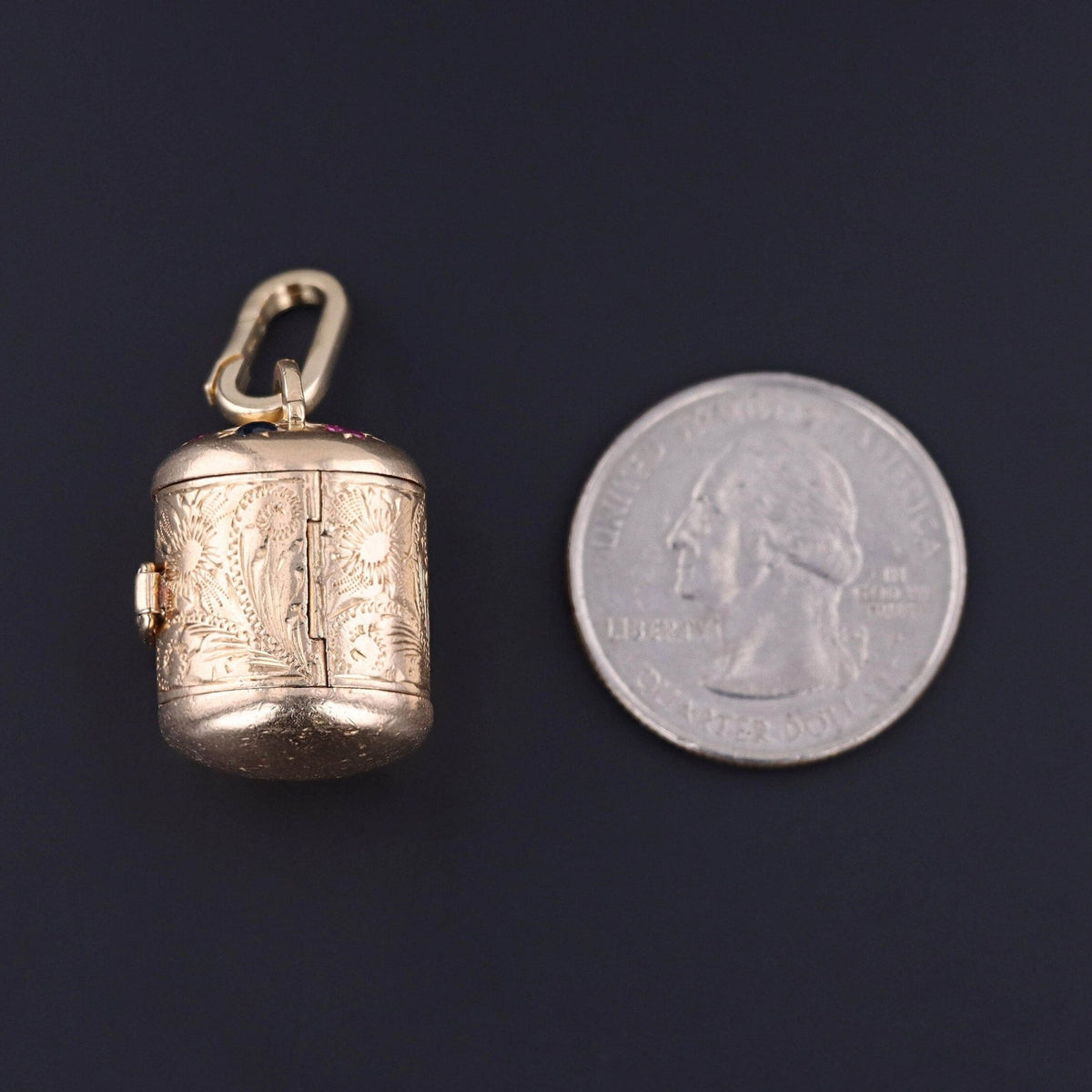 Vintage Multi - Photo Locket Pendant of 14k Gold - Trademark Antiques