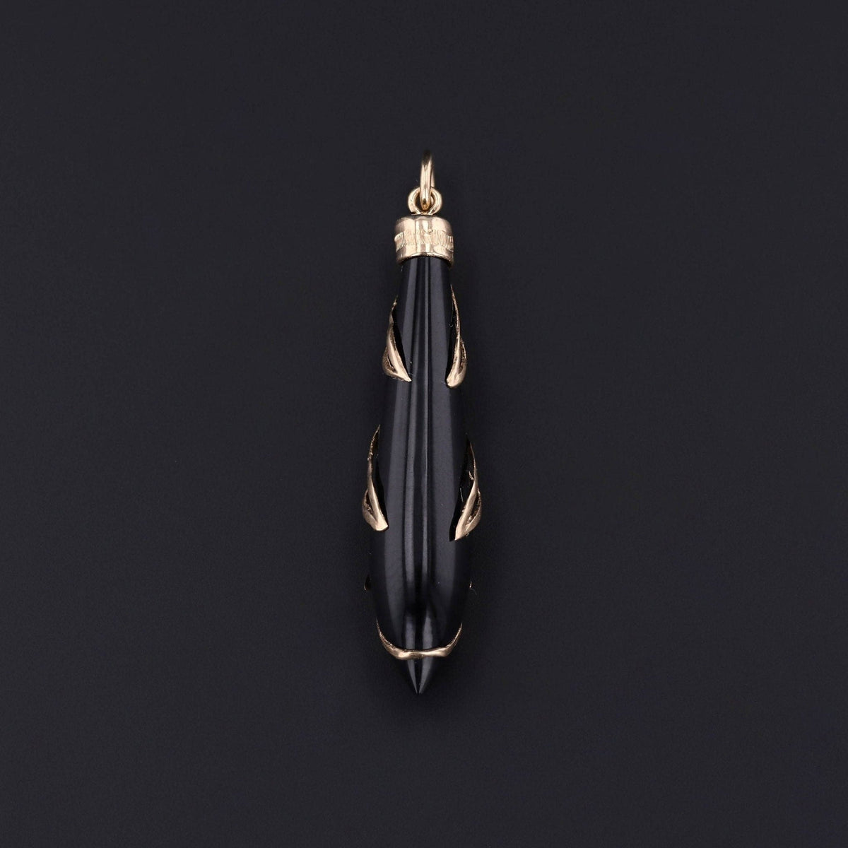 Vintage Onyx Conversion Pendant of 14k Gold - Trademark Antiques