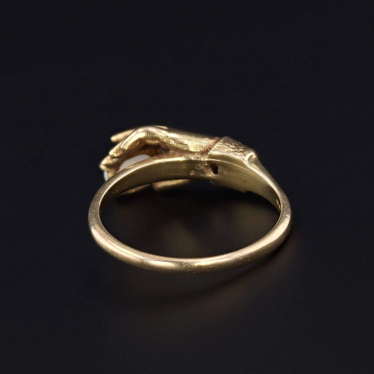 Vintage Opal in Hand Ring | 14k Gold Ring - Trademark Antiques