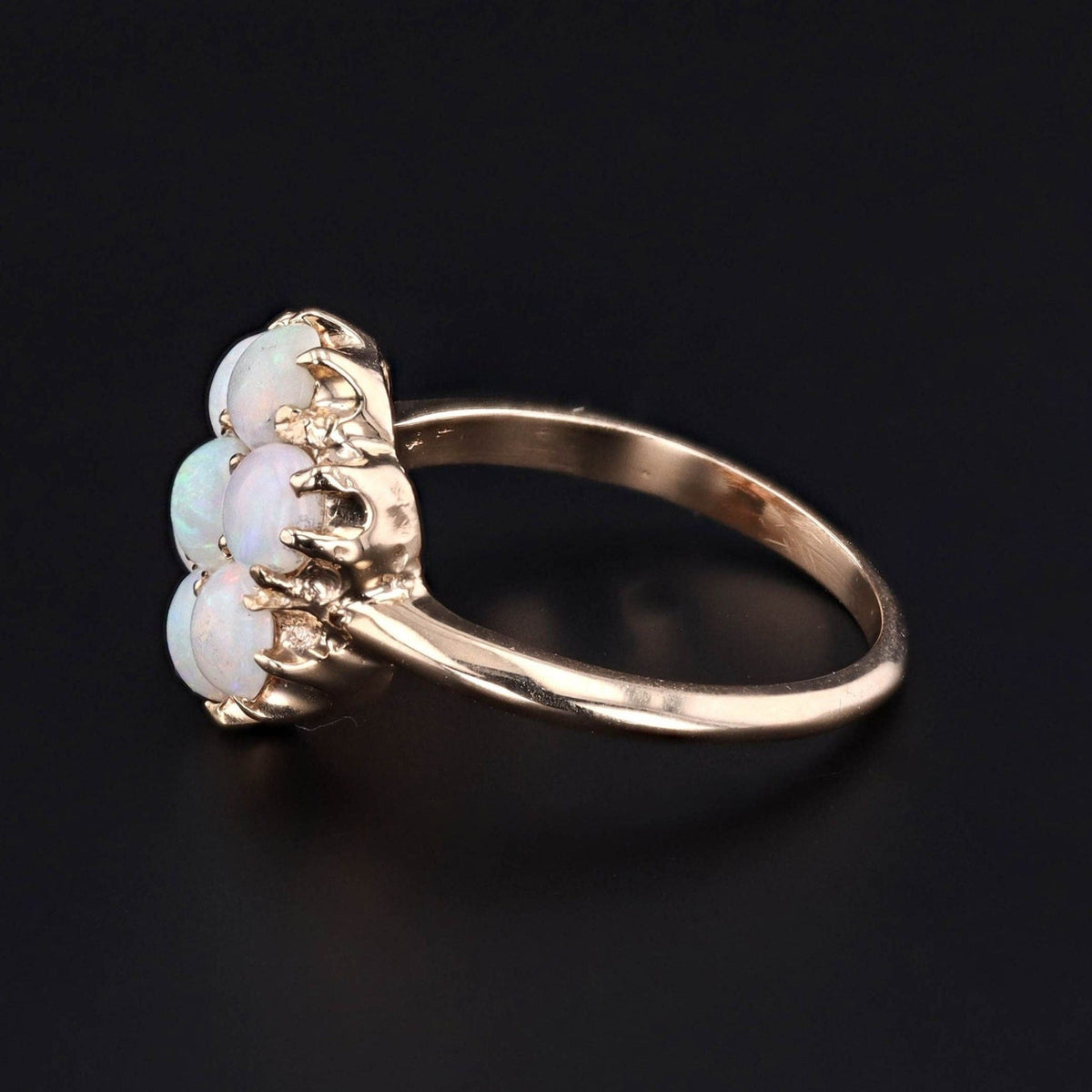 Vintage Opal Ring | 14k Gold Opal Cluster Ring - Trademark Antiques