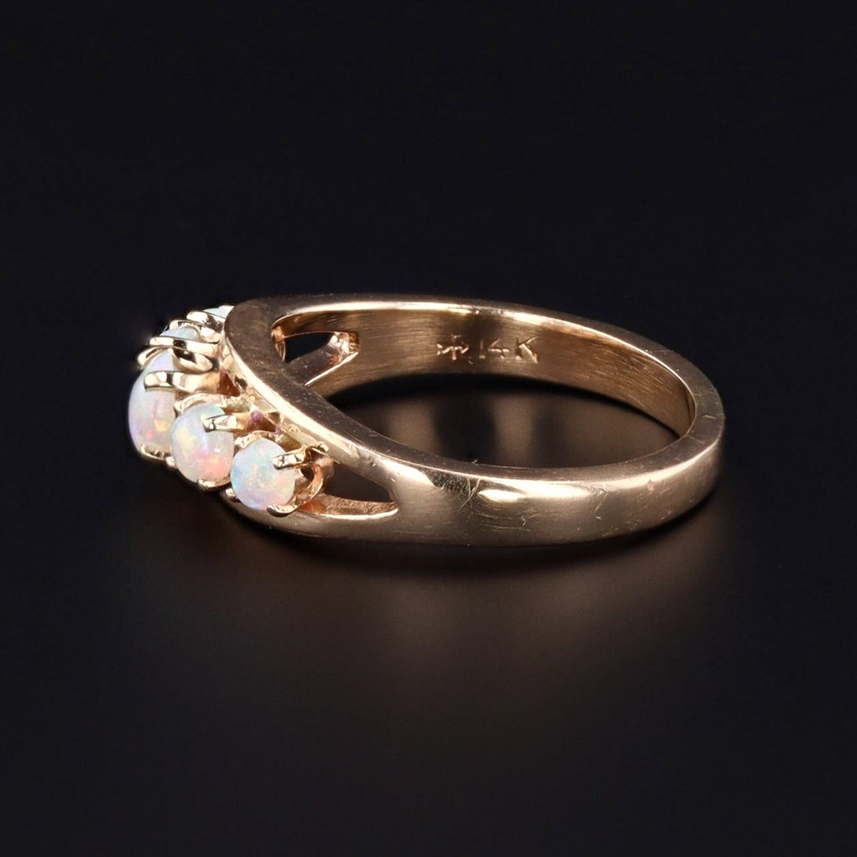 Vintage Opal Ring | Five Opal Row Ring - Trademark Antiques
