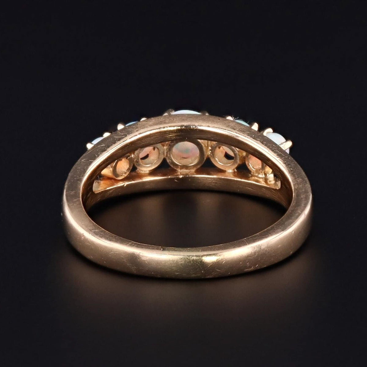 Vintage Opal Ring | Five Opal Row Ring - Trademark Antiques