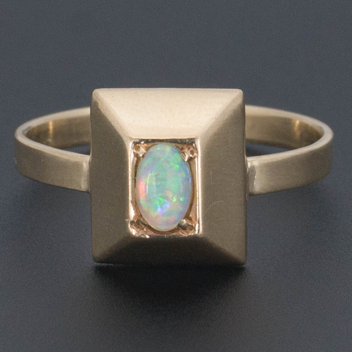 Vintage Opal Ring | Pyramid Ring - Trademark Antiques
