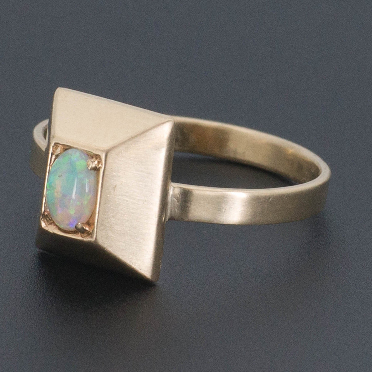 Vintage Opal Ring | Pyramid Ring - Trademark Antiques