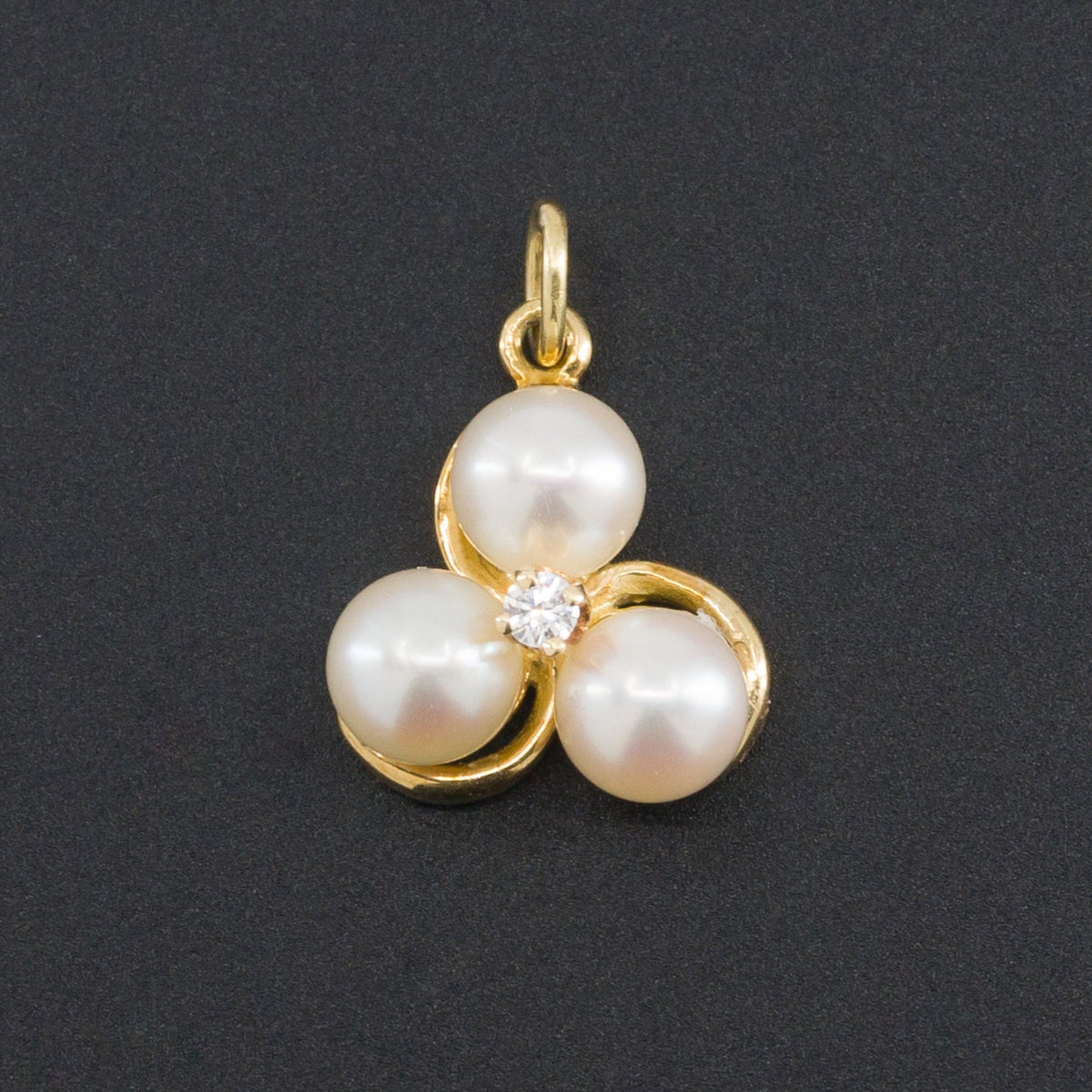 Vintage Pearl &amp; Diamond Charm | Vintage Charm - Trademark Antiques