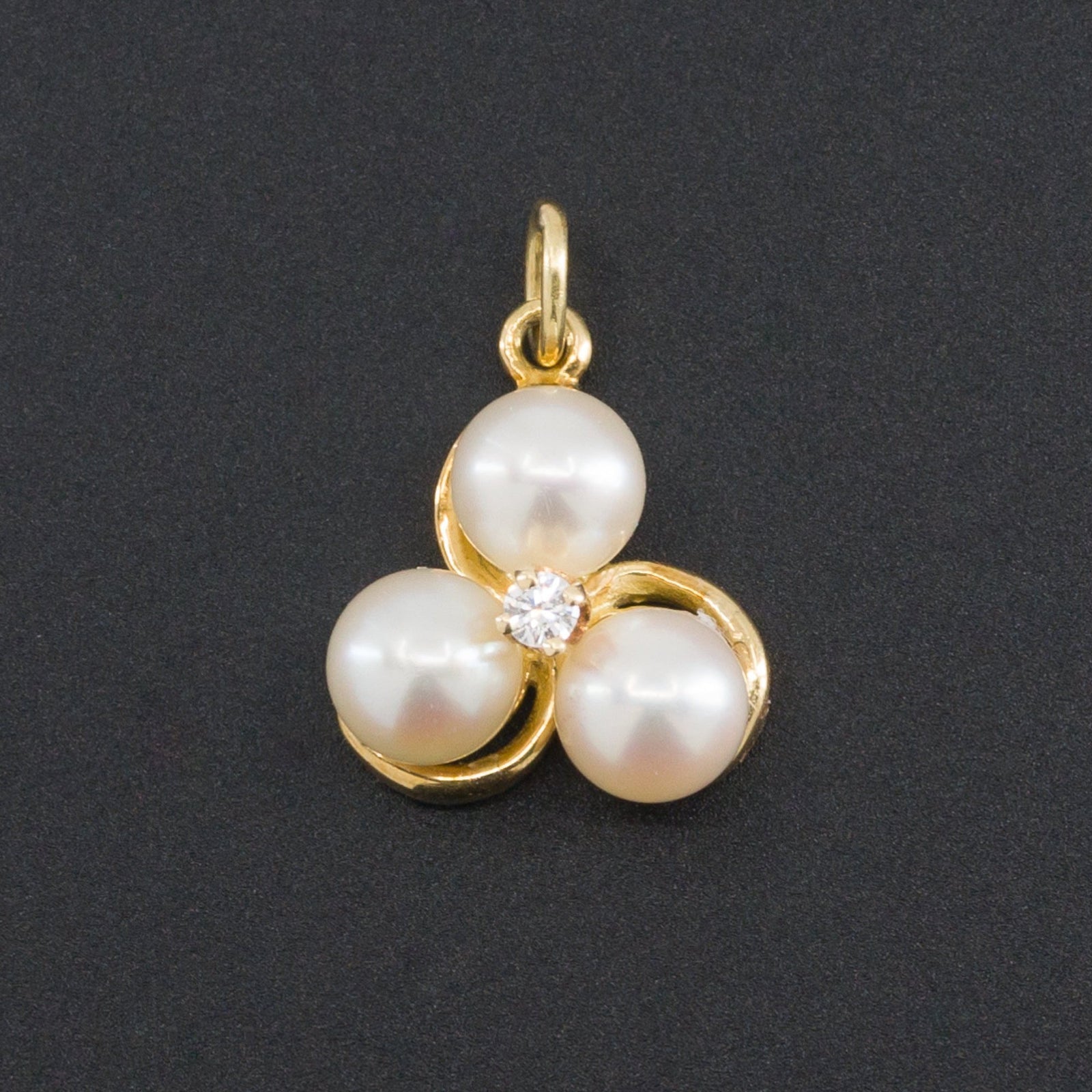 Vintage Pearl & Diamond Charm | Vintage Charm - Trademark Antiques