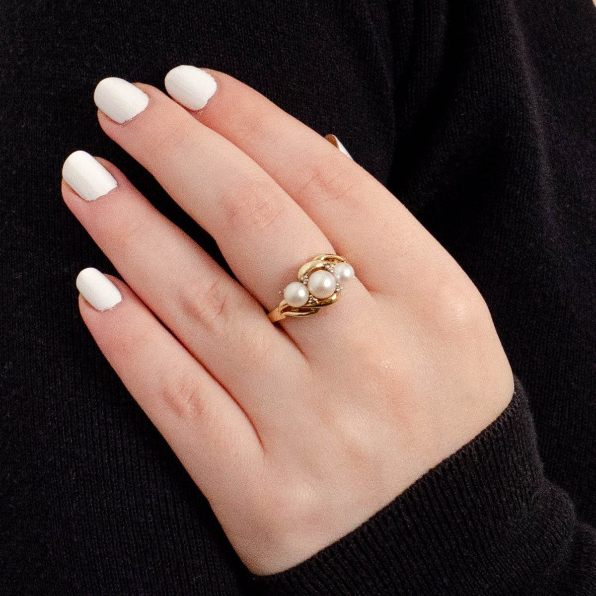 Vintage Pearl Ring of 10k Gold - Trademark Antiques