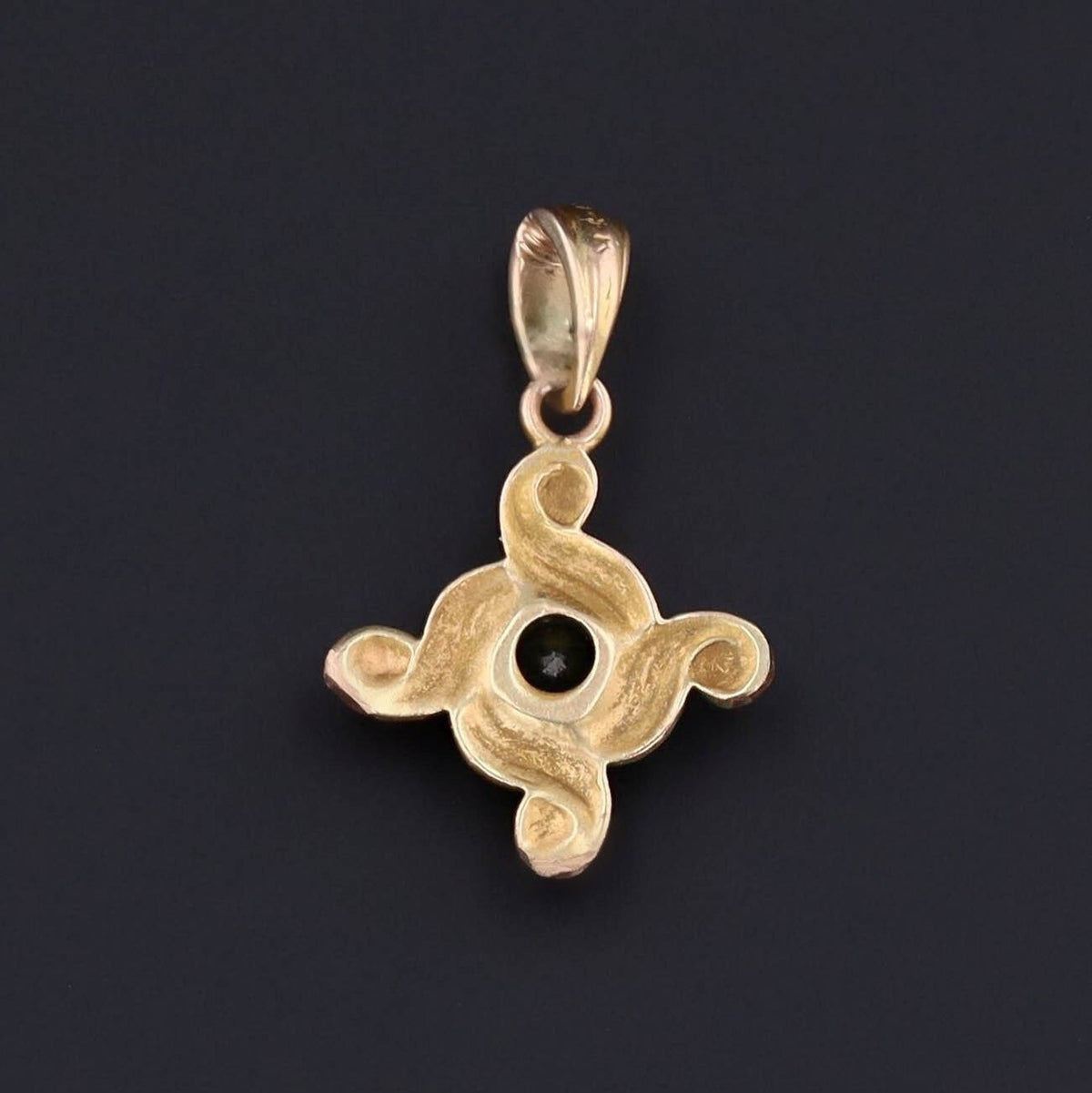 Vintage Peridot Pendant | Antique 14k Gold Pendant - Trademark Antiques