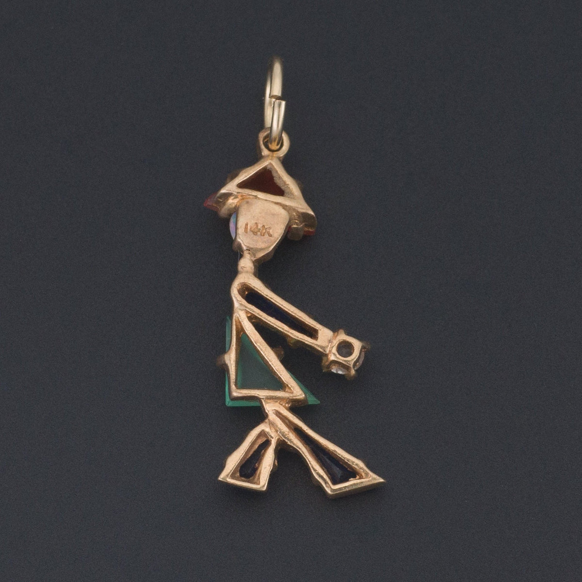 Vintage Person Charm | 14k Gold Charm - Trademark Antiques