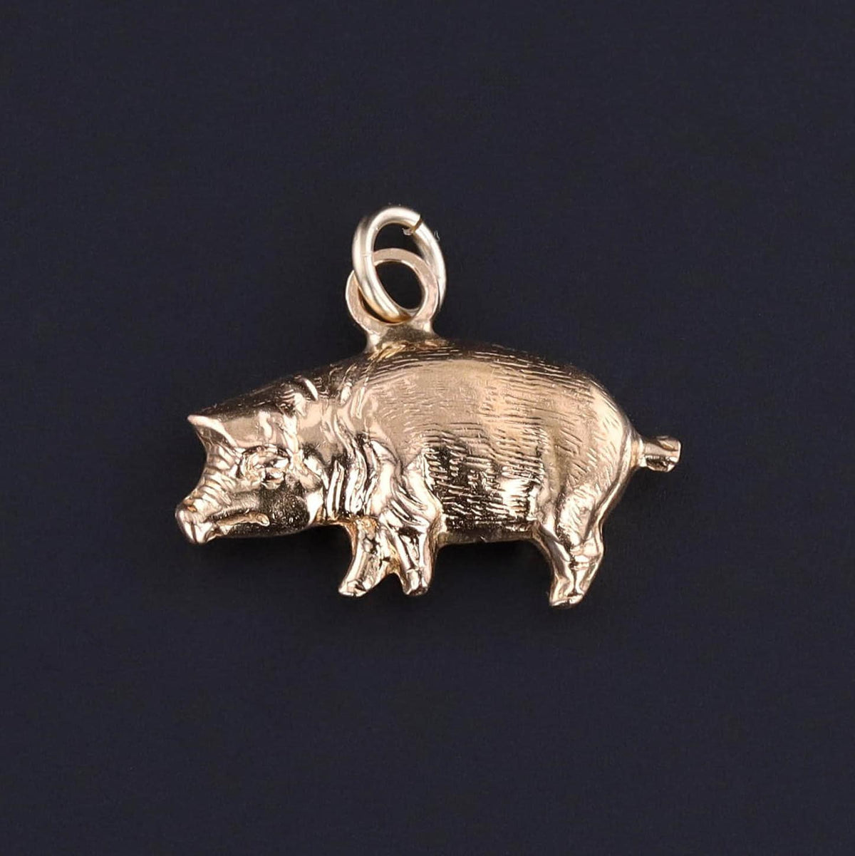 Vintage Pig Charm of 18k Gold - Trademark Antiques