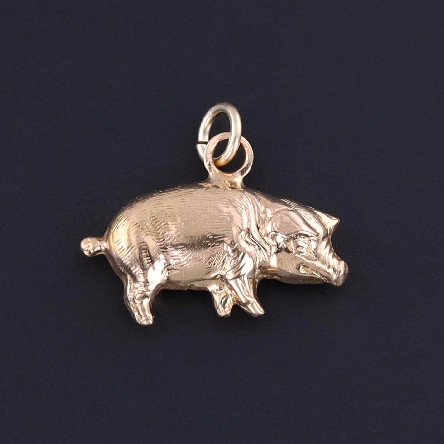 Vintage Pig Charm of 18k Gold - Trademark Antiques