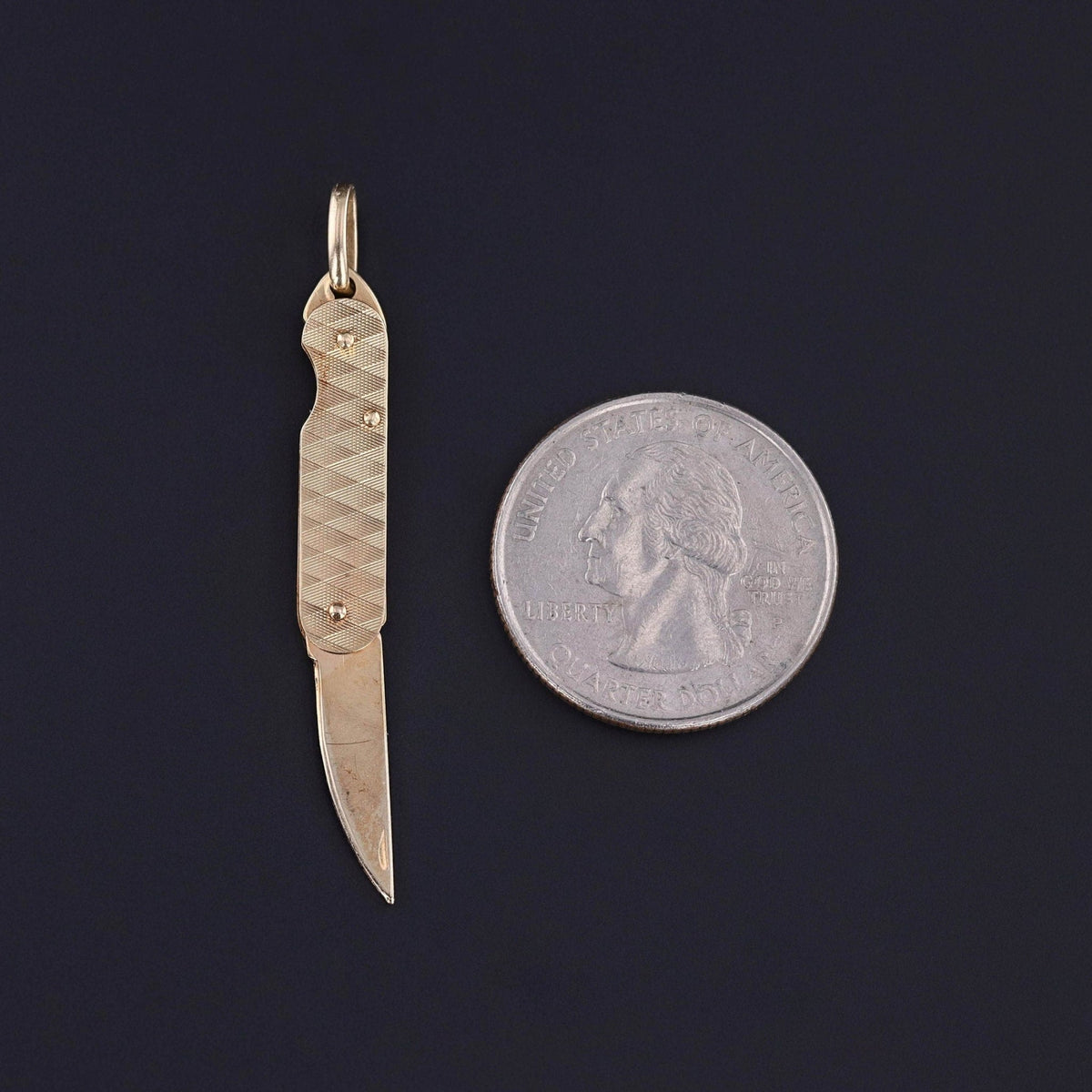 Vintage Pocketknife Charm of 9ct Gold - Trademark Antiques