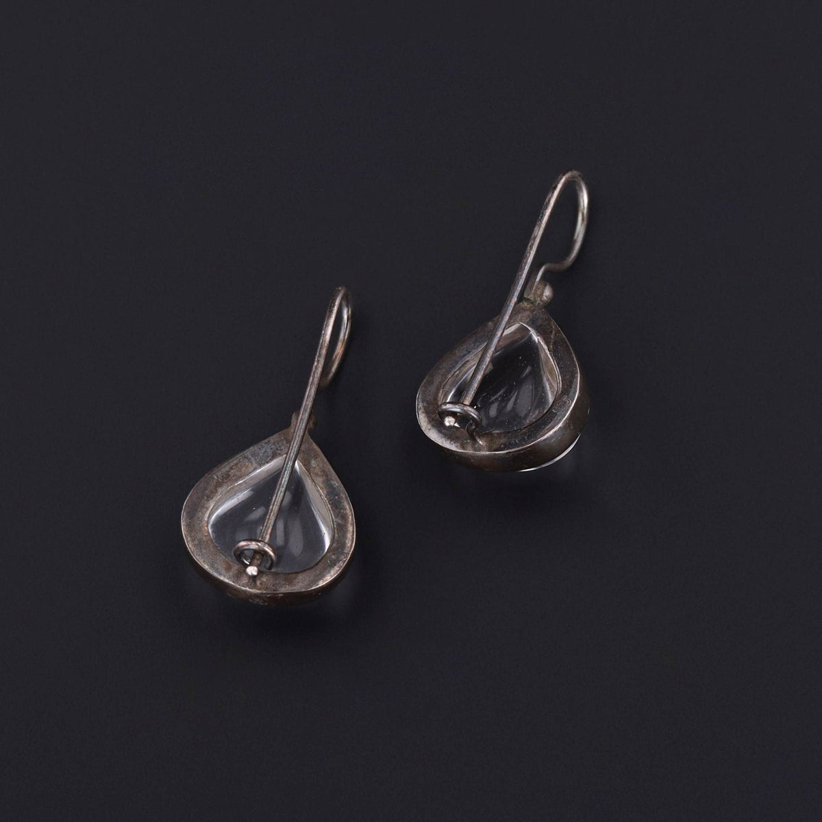 Vintage Pools of Light Earrings in Sterling Silver - Trademark Antiques
