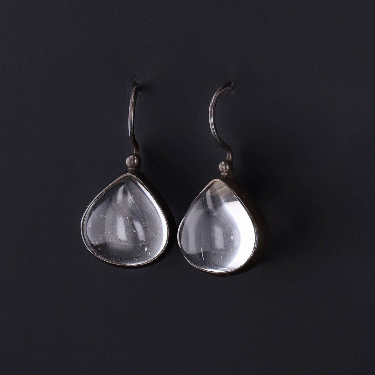 Vintage Pools of Light Earrings in Sterling Silver - Trademark Antiques
