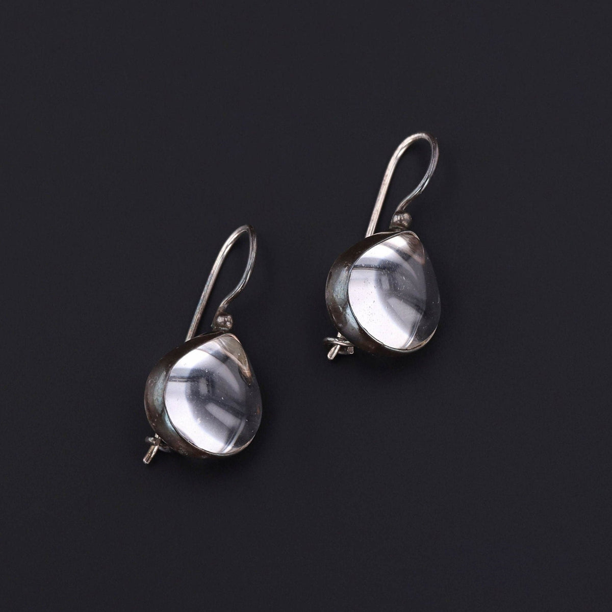 Vintage Pools of Light Earrings in Sterling Silver - Trademark Antiques