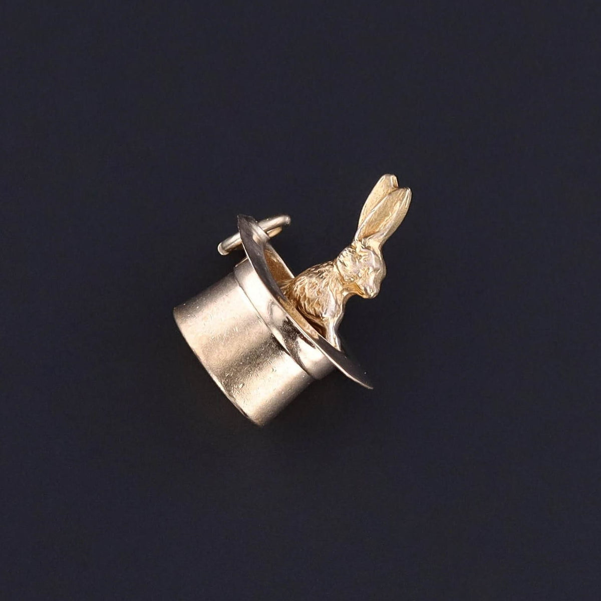 Vintage Rabbit in Hat Charm of 14k Gold - Trademark Antiques