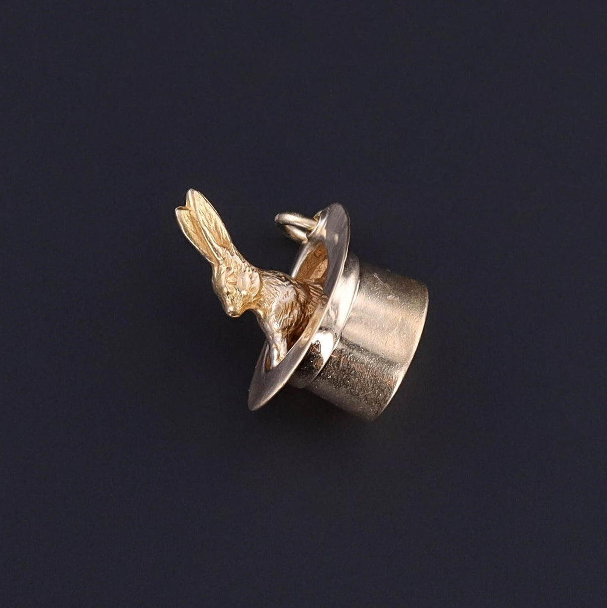Vintage Rabbit in Hat Charm of 14k Gold - Trademark Antiques
