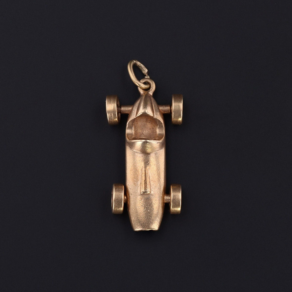 Vintage Race Car Charm of 14k Gold - Trademark Antiques