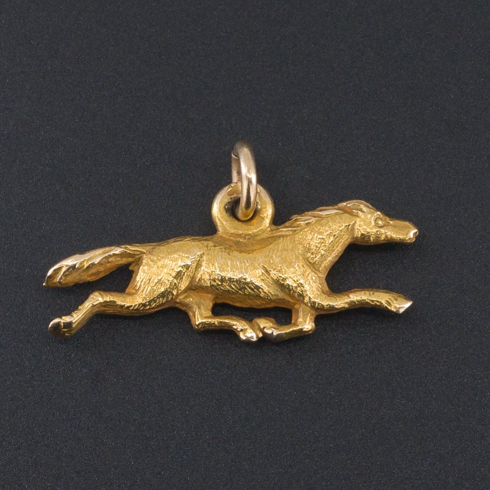 Vintage Race Horse Pendant of 14k Gold - Trademark Antiques