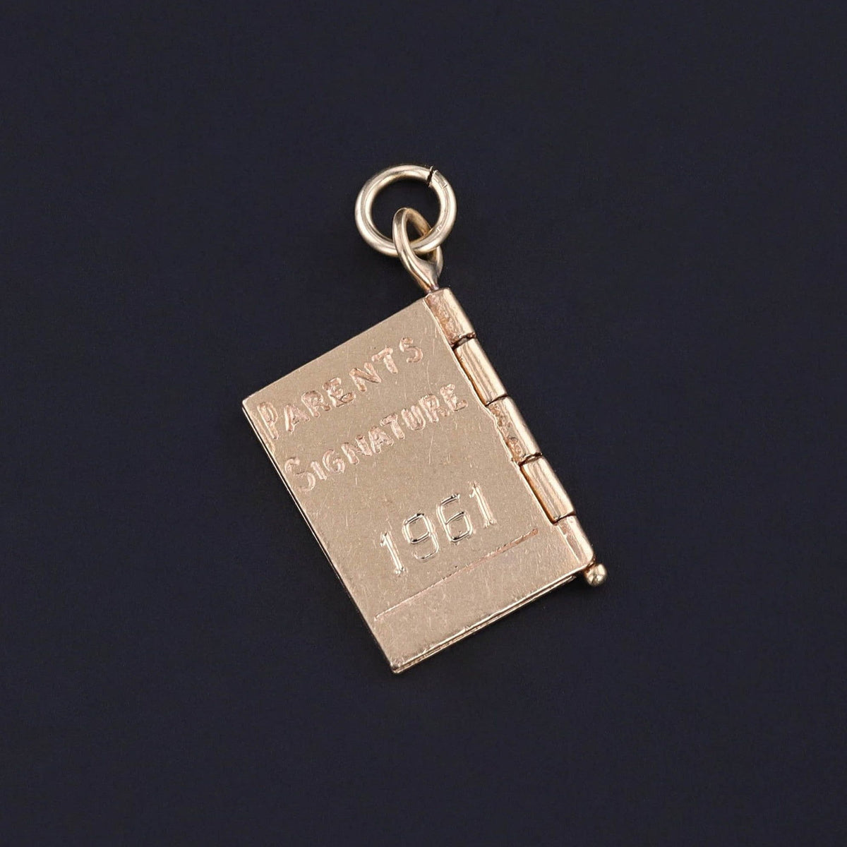 Vintage Report Card Charm of 14k Gold - Trademark Antiques