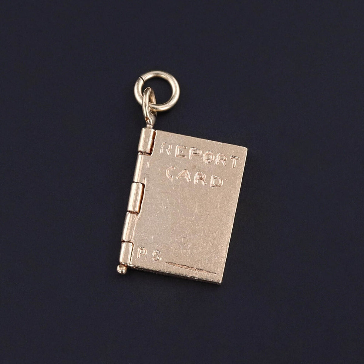 Vintage Report Card Charm of 14k Gold - Trademark Antiques