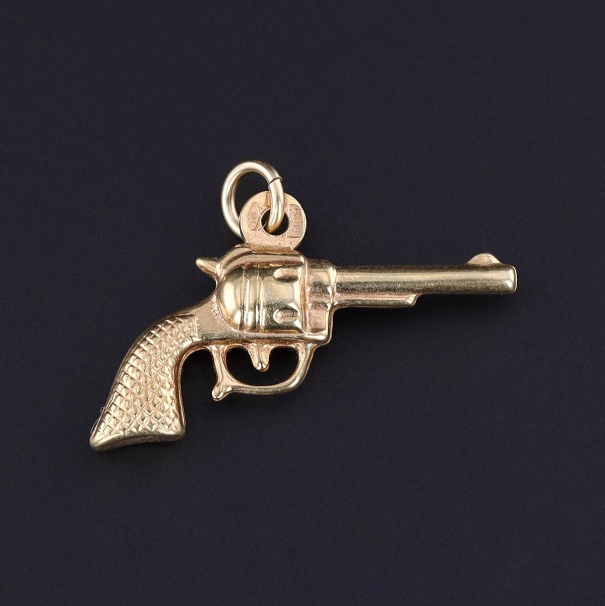 Vintage Revolver Charm of 14k Gold - Trademark Antiques