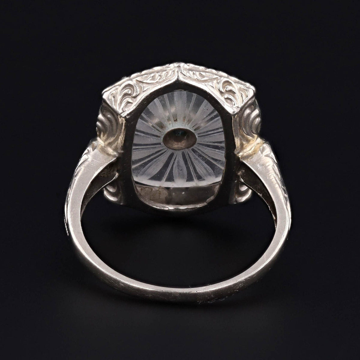Vintage Rock Crystal Ring | Art Deco Ring - Trademark Antiques