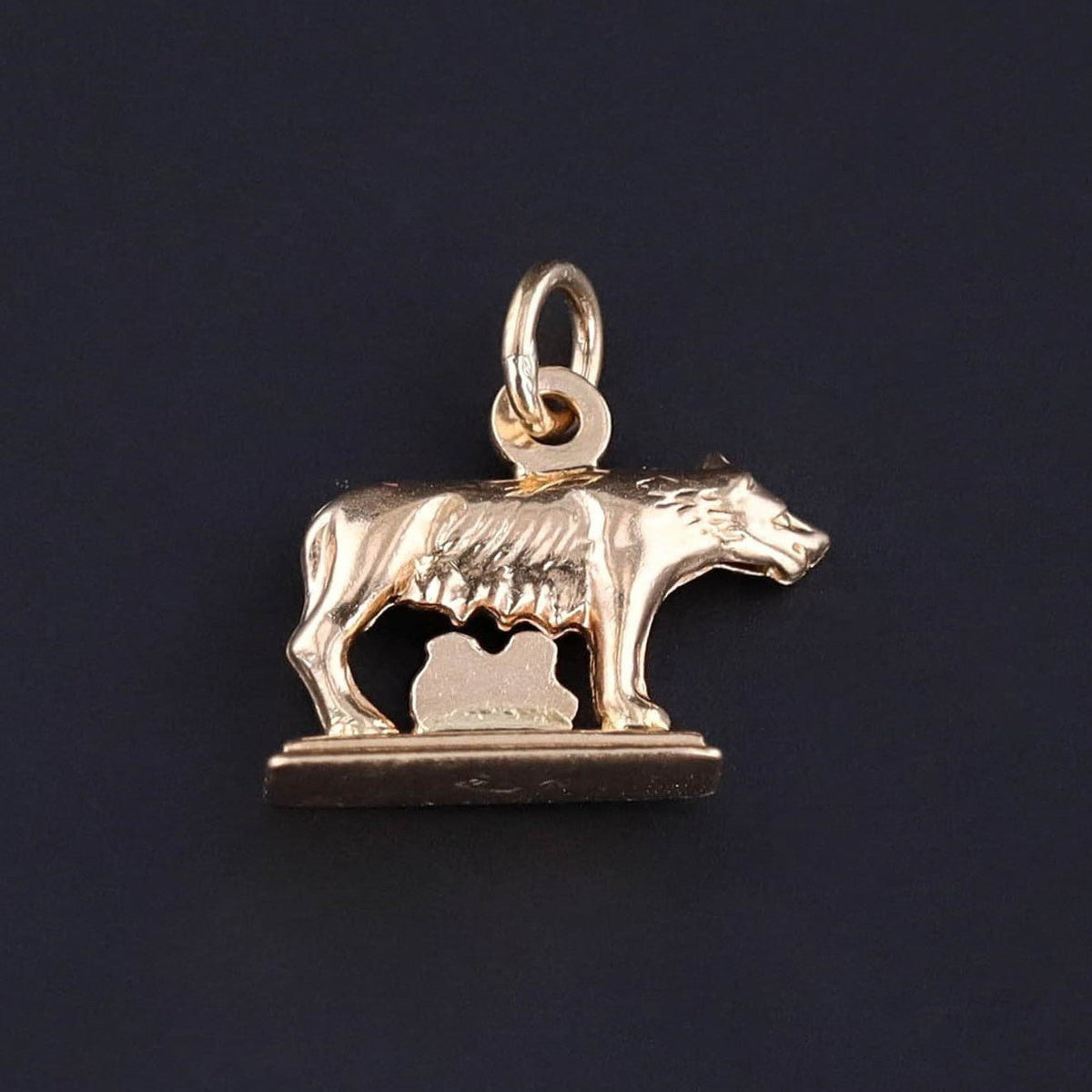 Vintage Romulus and Remus Charm of 18k Gold - Trademark Antiques