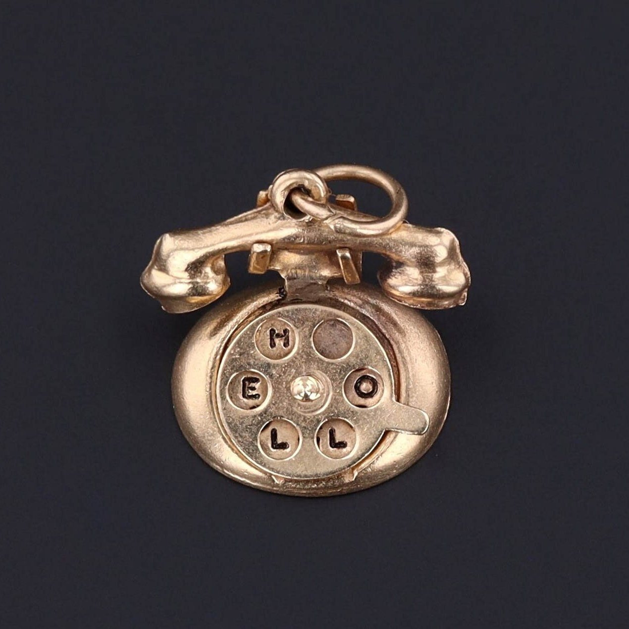 Vintage Rotary Phone Charm or Pendant | Telephone Charm or Pendant - Trademark Antiques