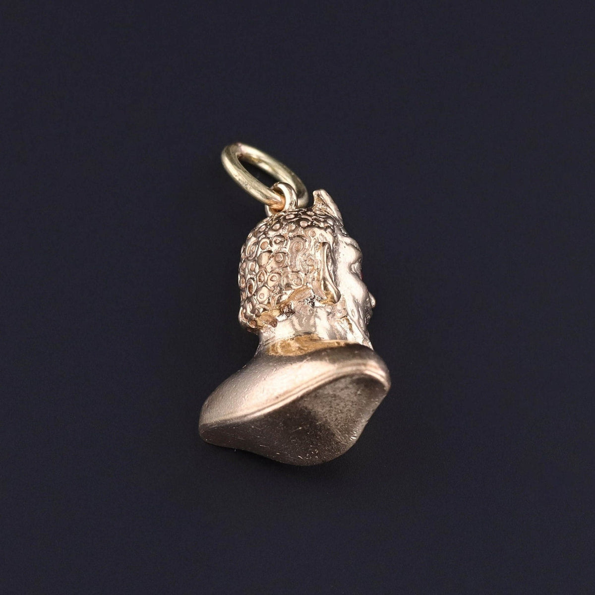 Vintage Ruby Devil Pendant of 14k Gold - Trademark Antiques