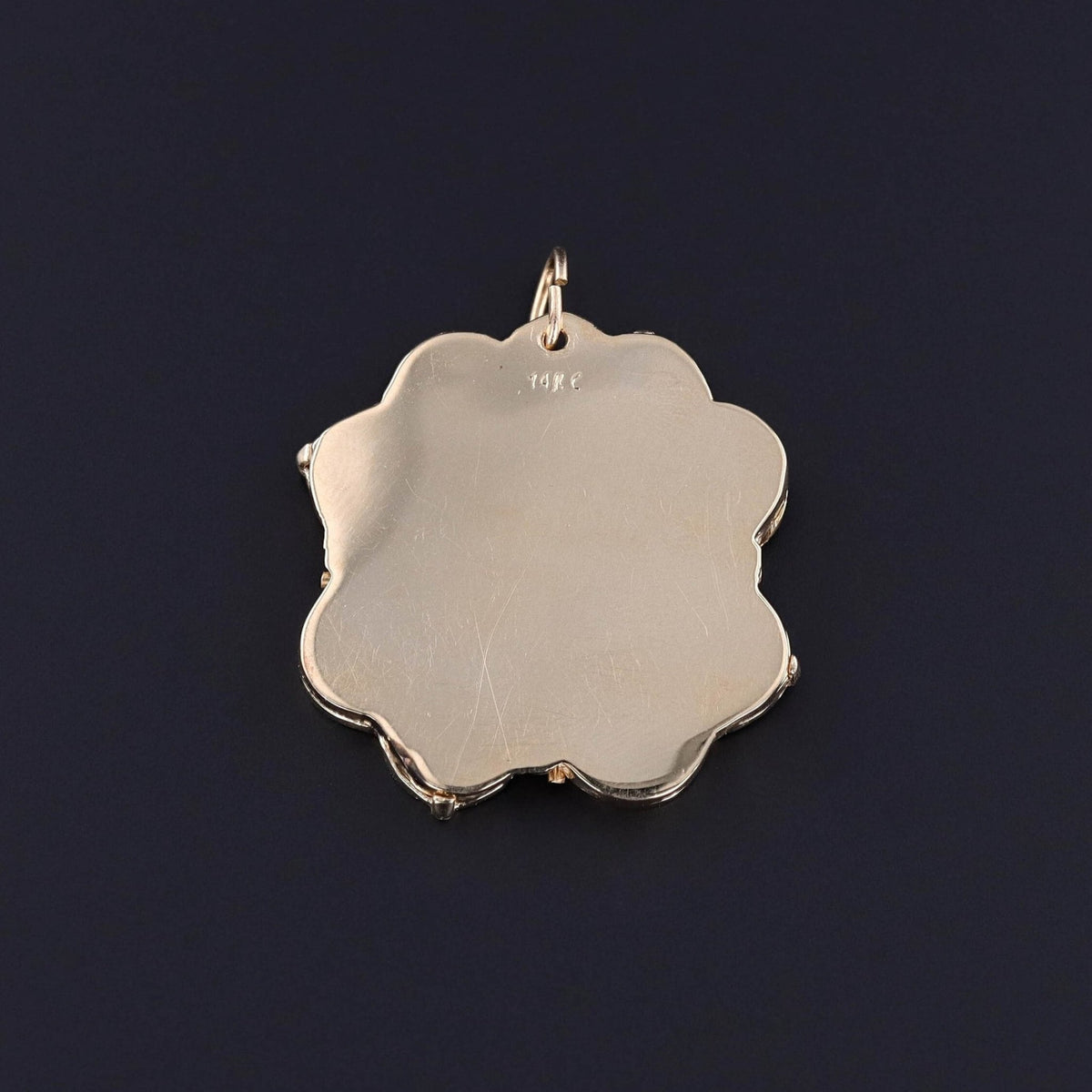 Vintage Ruby Heart Locket of 14k Gold - Trademark Antiques