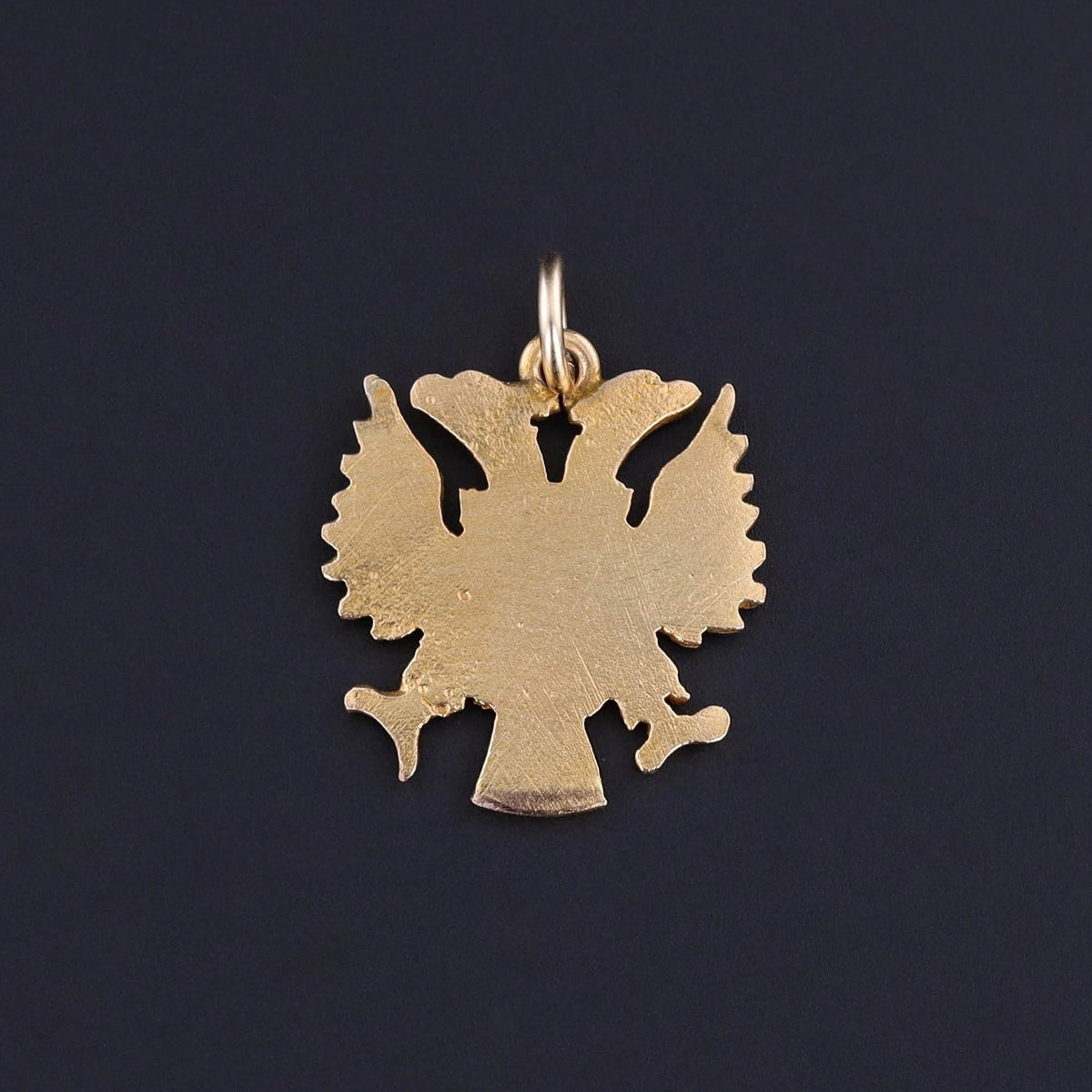 Vintage Russian Coat of Arms Charm of 10k Gold - Trademark Antiques