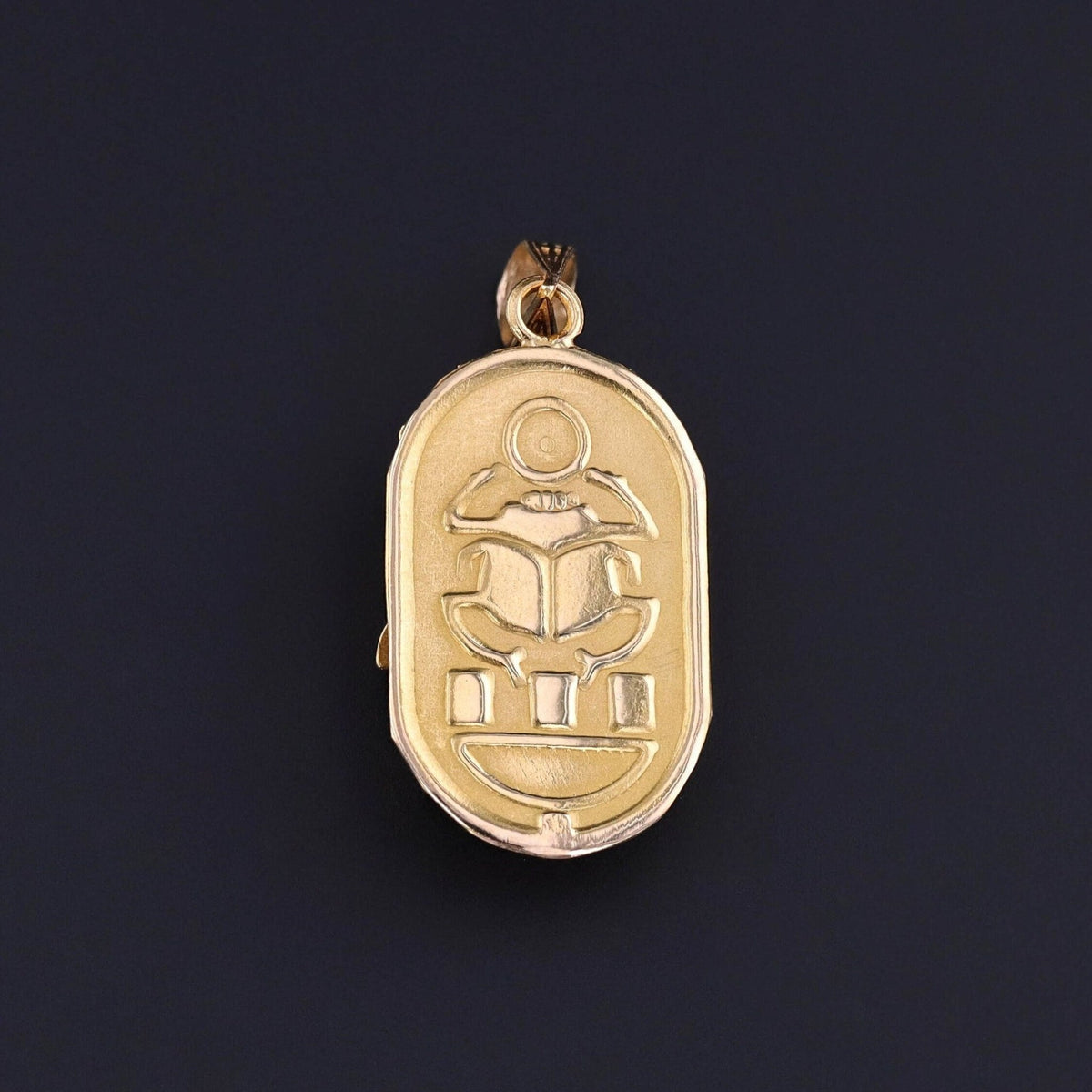 Vintage Scarab Pendant of 18k Gold - Trademark Antiques