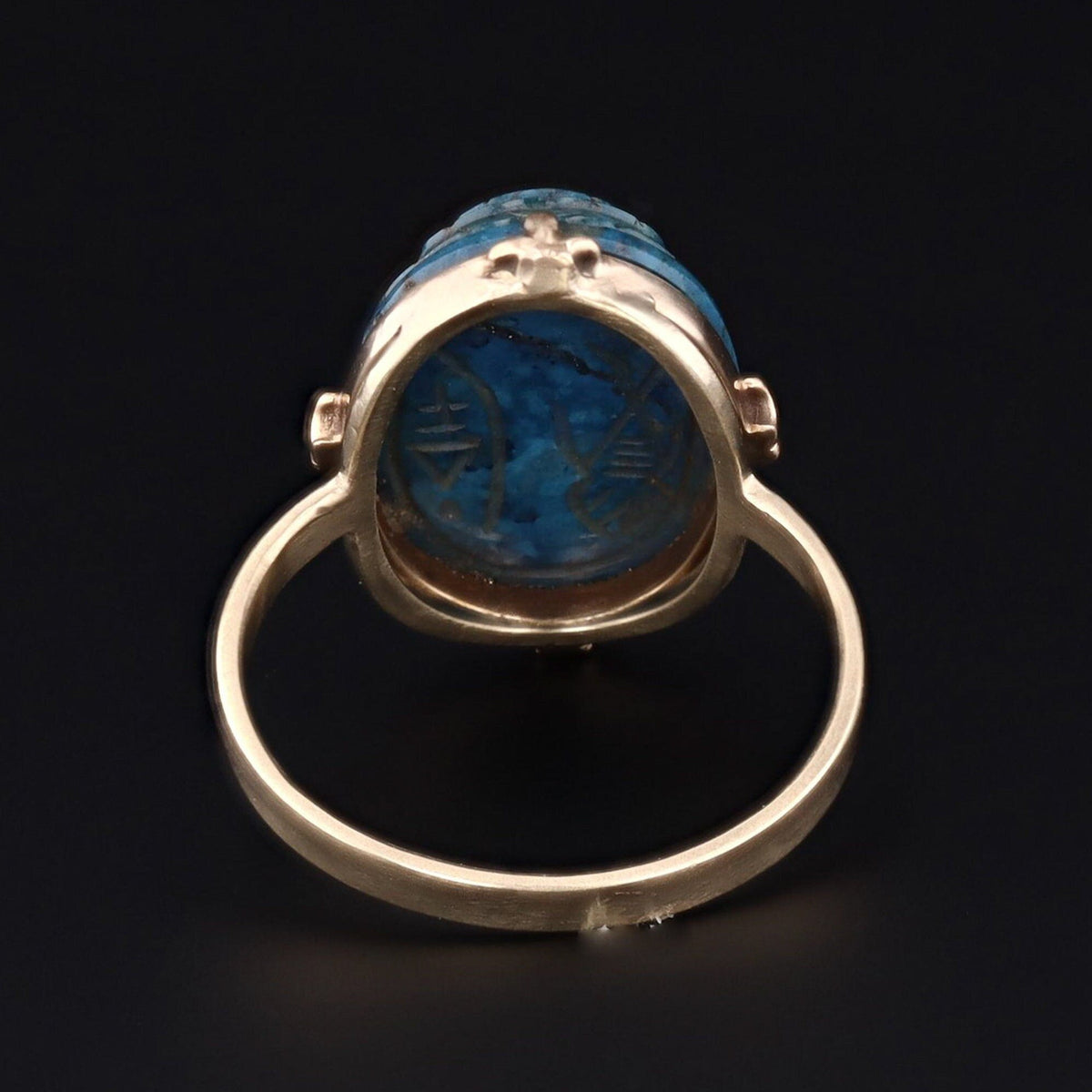 Vintage Scarab Ring | 14k Gold Ring - Trademark Antiques
