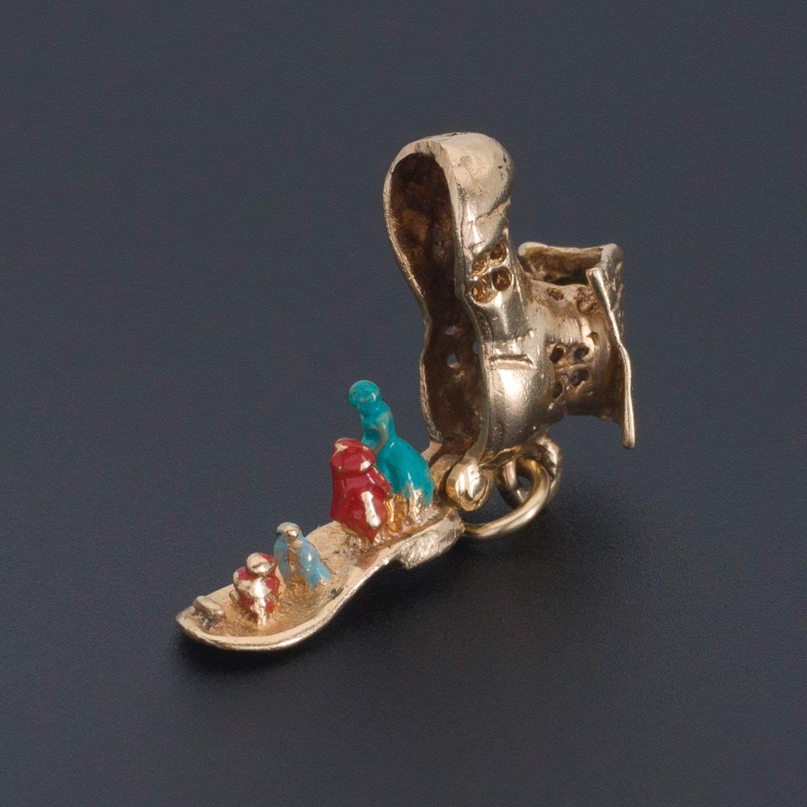 Vintage Shoe Charm | 14k Gold Shoe Charm - Trademark Antiques