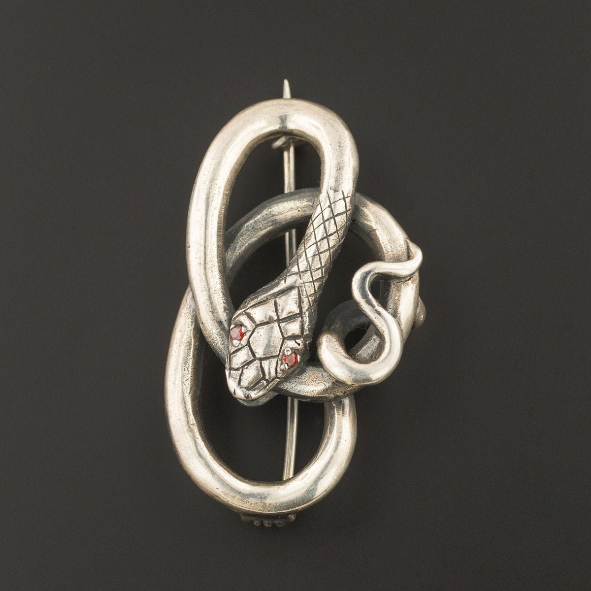 Vintage Silver Snake Brooch | Vintage Silver Brooch - Trademark Antiques
