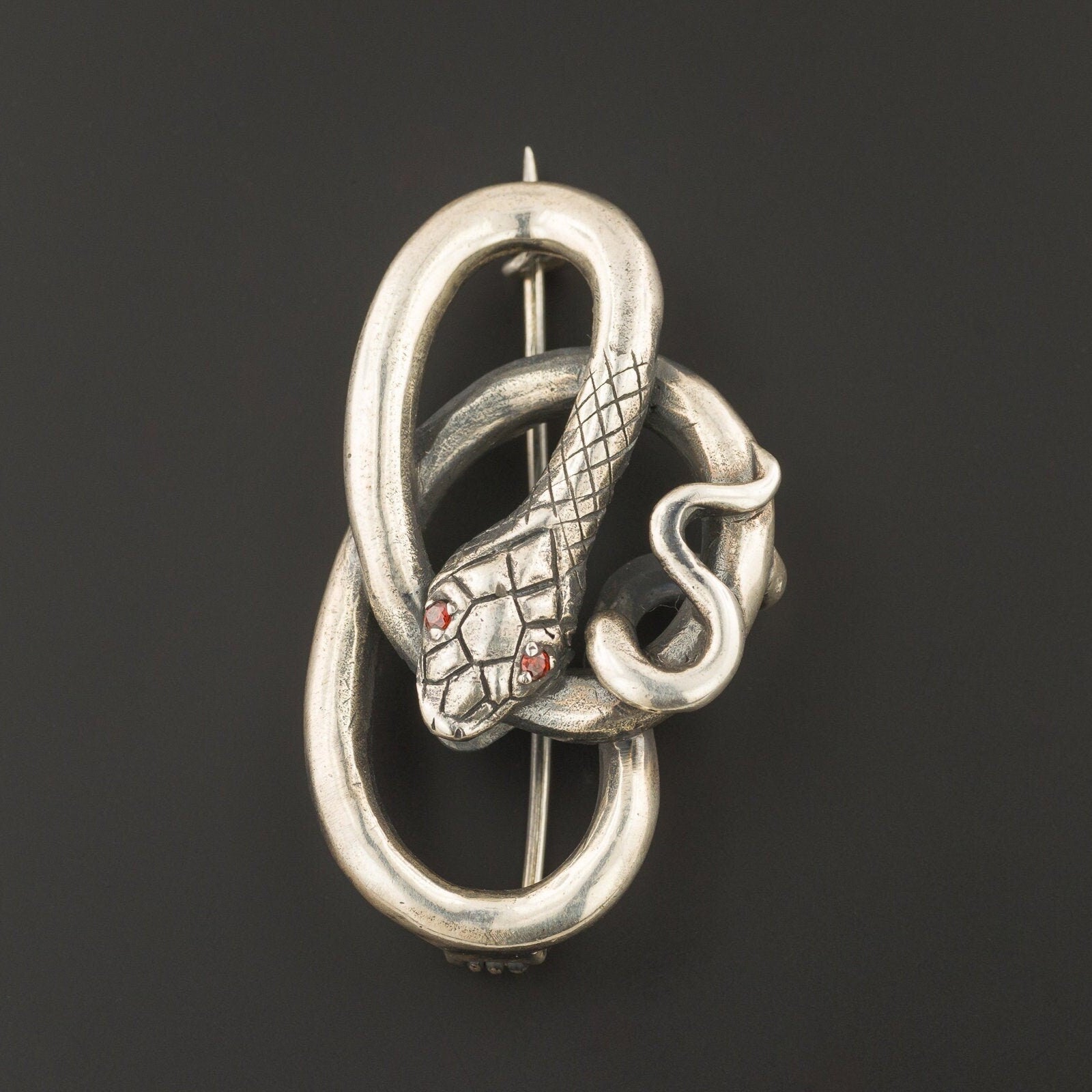 Vintage Silver Snake Brooch | Vintage Silver Brooch - Trademark Antiques
