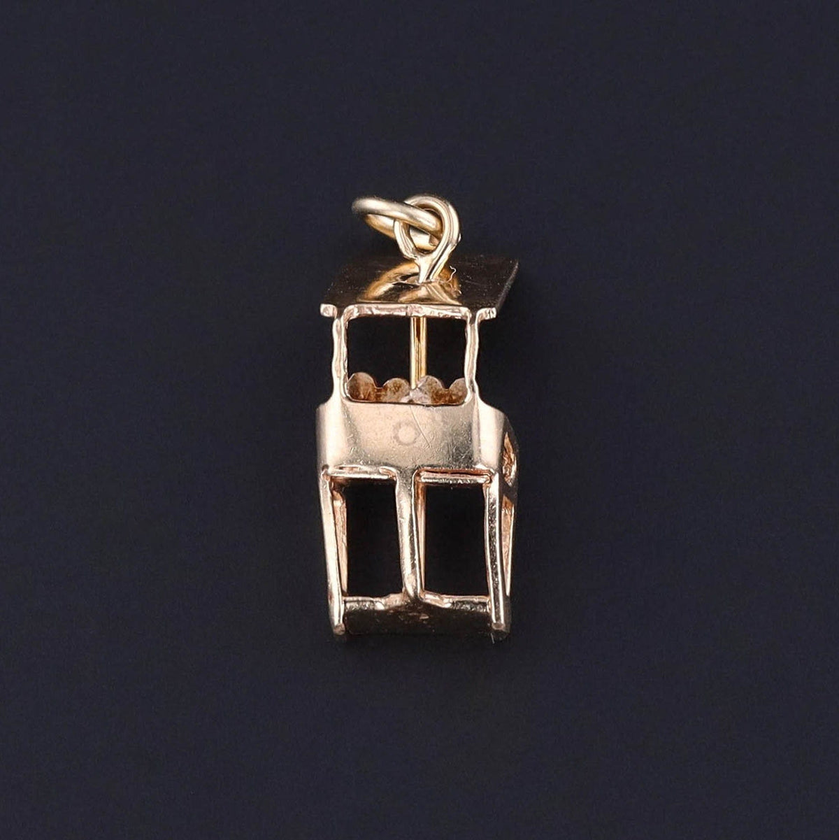 Vintage Ski Lift Charm of 14k Gold - Trademark Antiques